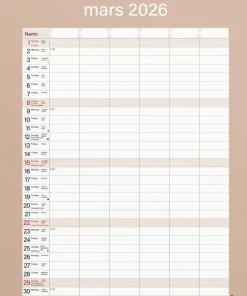 Familjekalender 2025-2026 Praktisk