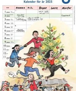 Familjens kom-ihåg-kalender 2025