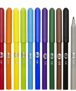 Fiberspetspenna 12 färger