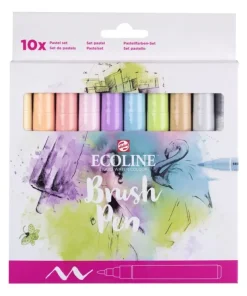 Fiberspetspenna Ecoline Brush Pen 10-pack pastell