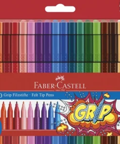 Fiberspetspenna Faber-Castell Grip Color 20 färger