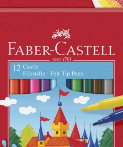 Fiberspetspenna Faber-Castell 12 färger