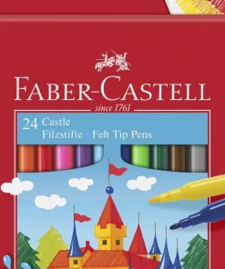 Fiberspetspenna Faber-Castell 24 färger