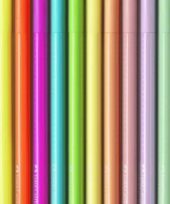 Fiberspetspenna Grip 10 färger neon/pastell