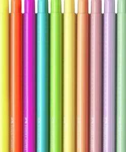 Fiberspetspenna Grip 10 färger neon/pastell