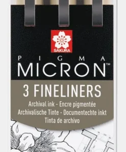 Fiberspetspenna Pigma Micron 3-pack svart