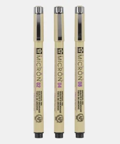 Fiberspetspenna Pigma Micron 3-pack svart