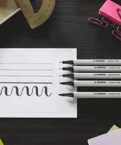 Fiberspetspenna Stabilo Creative Tips Arty 5-pack svart
