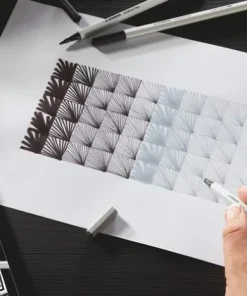 Fiberspetspenna Stabilo Creative Tips Arty 10-pack svart/grå