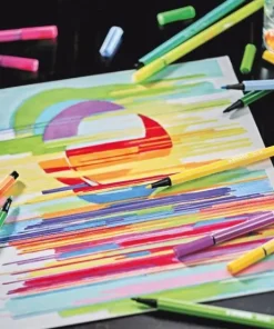 Fiberspetspenna Stabilo Pen 68 Arty 18 färger