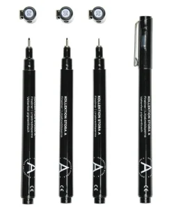 Fineliner 6-pack svart