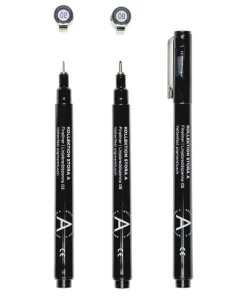 Fineliner 3-pack svart
