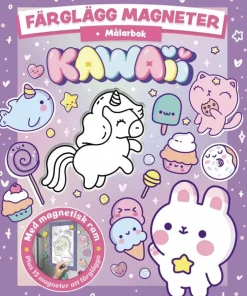 Färglägg magneter Kawaii : Målarbok