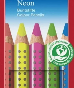 Färgpenna Faber-Castell Jumbo Grip Neon 5 färger