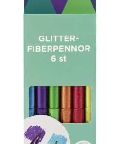 Glitterpenna 6 färger