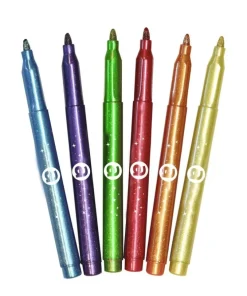 Glitterpenna 6 färger