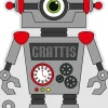 Gratulationskort med kuvert - Robot