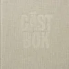 Gästbok 210x240mm textil beige
