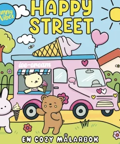 Happy Street. En cozy målarbok