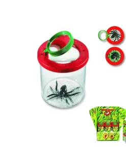 Insektsburk med förstoringsglas röd