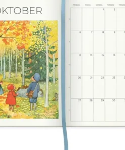 Kalender 2025 A5 Elsa Beskow Årets saga