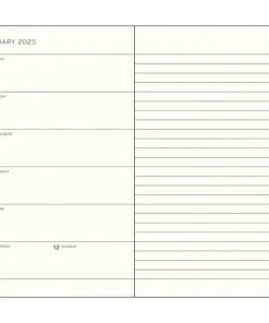 Kalender 2025 A6 Vecka/Sida note soft Forest Green