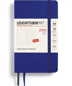 Kalender 2025 A6 Vecka/Sida note soft Ink