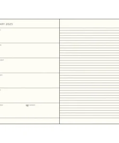 Kalender 2025 A5 Vecka/Sida notes soft Black