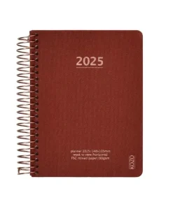 Kalender 2025 A6 vecka/uppslag orange
