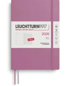 Kalender 2026 A5 Weekly Planner & Notebook Soft Dusty Rose