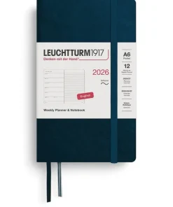 Kalender 2026 A6 Weekly Planner & Notebook Soft Deep Sea