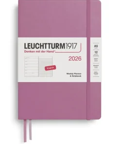 Kalender 2026 A5 Weekly Planner & Notebook Dusty Rose