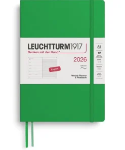 Kalender 2026 A5 Weekly Planner & Notebook Soft Spring Leaf