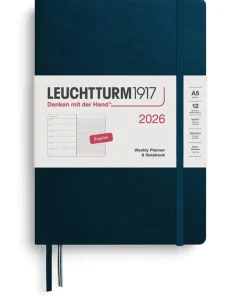 Kalender 2026 A5 Weekly Planner & Notebook Deep Sea