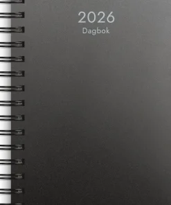 Kalender 2026 Dagbok svart PP-plast