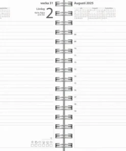 Kalender 2025-2026 Dagbok Textile grön