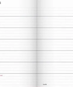 Kalender 2026 Fickagenda rött konstläder