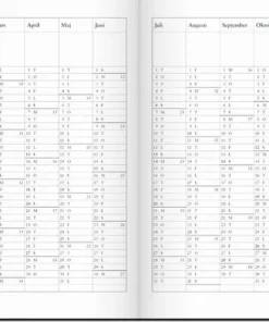 Kalender 2025 Företagarkalendern svart konstläder