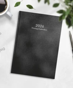 Kalender 2026 Företagarkalendern svart konstläder