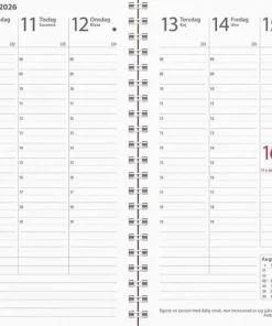 Kalender 2026 Interplano cognac konstläder