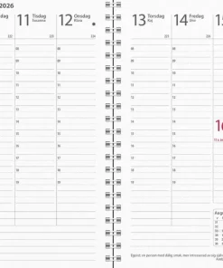 Kalender 2026 Interplano svart plast