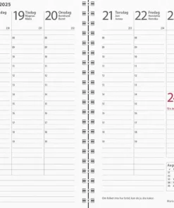 Kalender 2025 Interplano svart konstläder