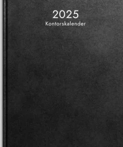 Kalender 2025 Kontorskalender svart konstläder