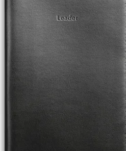 Kalender 2025 Leader spiralbunden konstläder svart