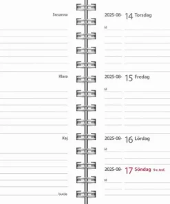 Kalender 2025 Leader Textile svart