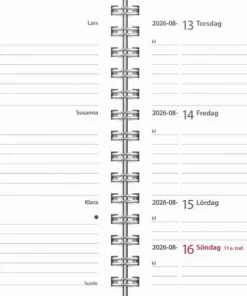 Kalender 2026 Leader Textile svart