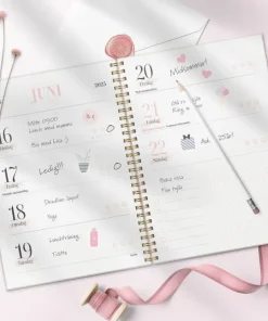 Kalender 2025 Life Planner Pink horisontell