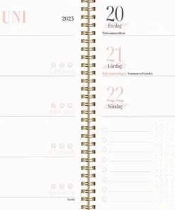 Kalender 2025 Life Planner Pink horisontell