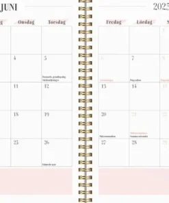 Kalender 2025 Life Planner Pink horisontell