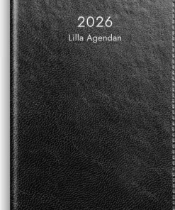 Kalender 2026 Lilla Agendan svart konstläder